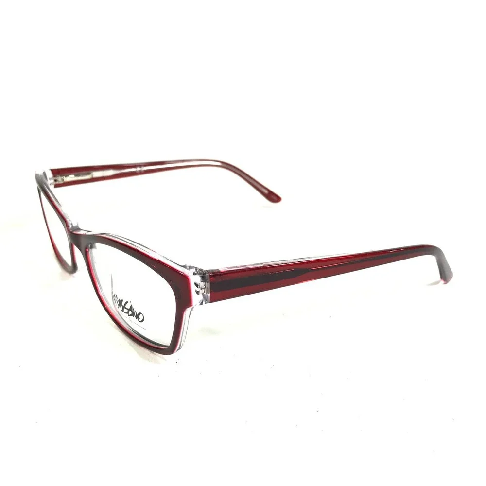 Mossimo Eyeglasses Frames MS 2061 5529 Clear Red Tortoise Cat Eye 52-17-135